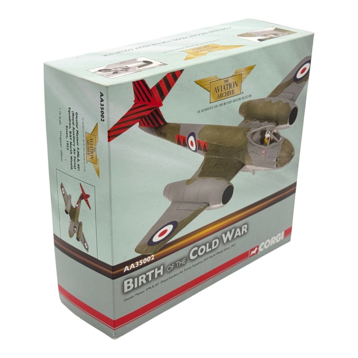 Corgi AA35002 1:72 Gloster Meteor F.Mk 8 RAF No.601 Sqn RAF North Weald England 1950s - Corgi