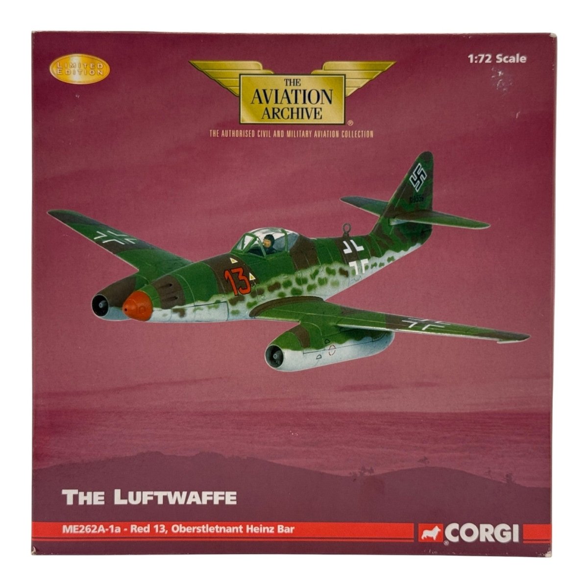 Corgi AA35703 1:72 Messerschmitt Me 262A-1a Red 13 Heinz Bär III./EJG 2 Lechfeld Germany 1945 - Corgi