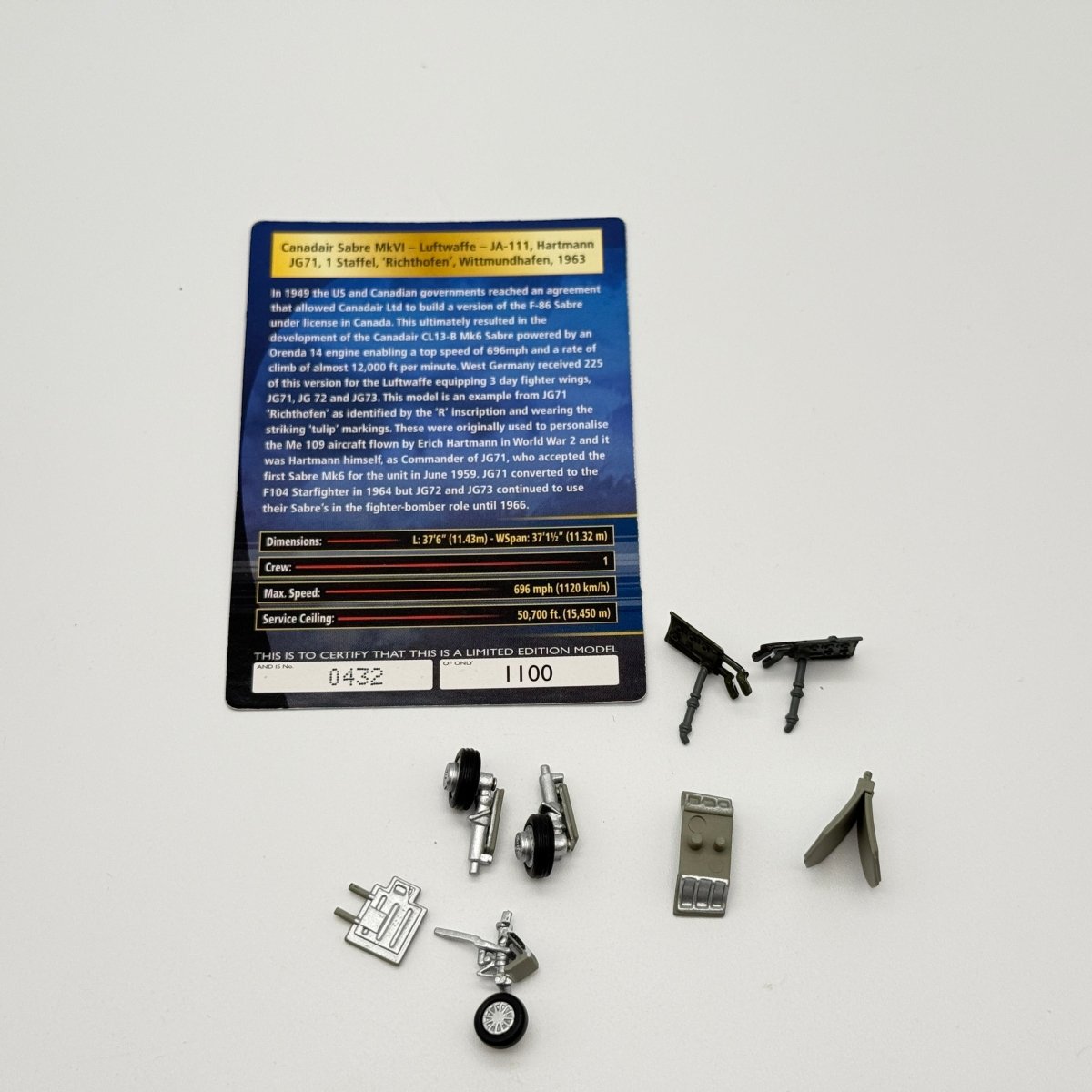 Corgi AA35816 1:72 Canadair Sabre Mk 6 Luftwaffe JG 71 Hartmann JA - 111 - Corgi