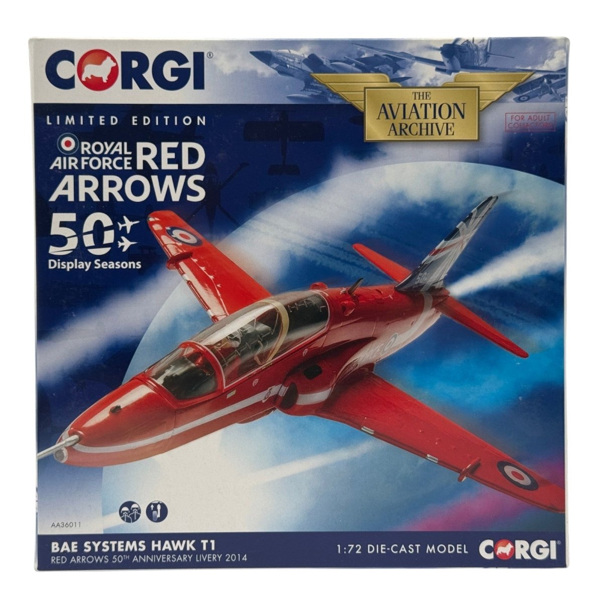 Corgi AA36011 1:72 BAE Hawk T.Mk 1 RAF Red Arrows 50th Season 2014 - Corgi