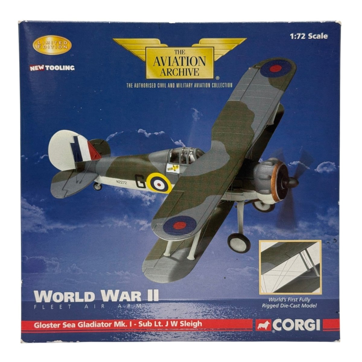 Corgi AA36202 1:72 Gloster Sea Gladiator Mk I 804 NAS July 1940 *ISSUES* - Corgi