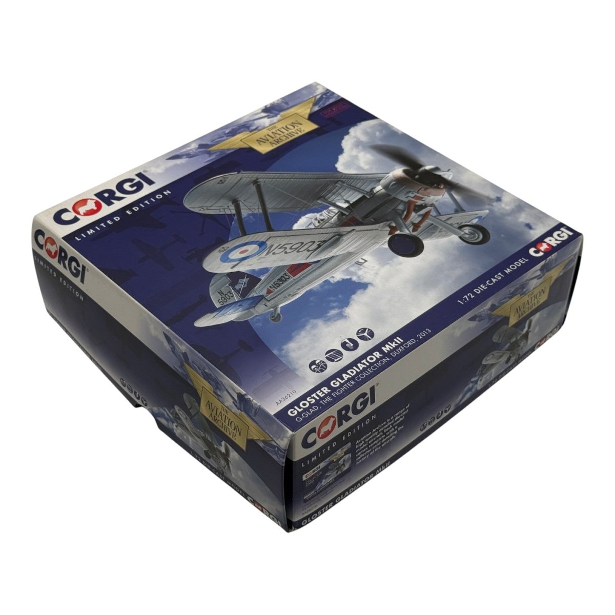 Corgi AA36210 1:72 Gloster Gladiator Mk II G-GLAD The Fighter Collection Duxford 2013 - Corgi