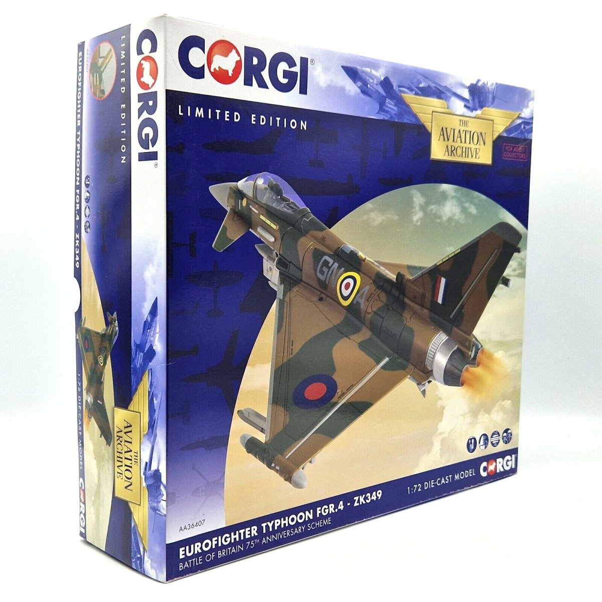 Corgi Aviation Archive 1:72 Eurofighter Typhoon FGR.4 Battle Of Britain 75th Anniversary Scheme AA36407 - Corgi
