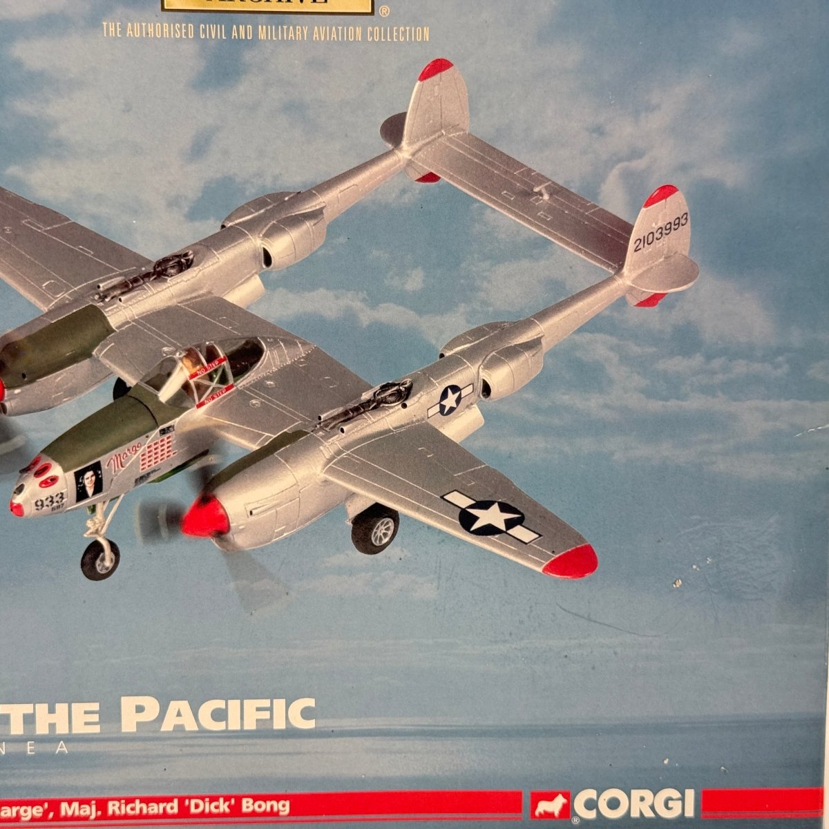 Corgi AA36601 1:72 Lockheed P-38J Lightning USAAF 49th FG 9th FS 42-103993 Marge Richard Bong New Guinea 1942 - Corgi