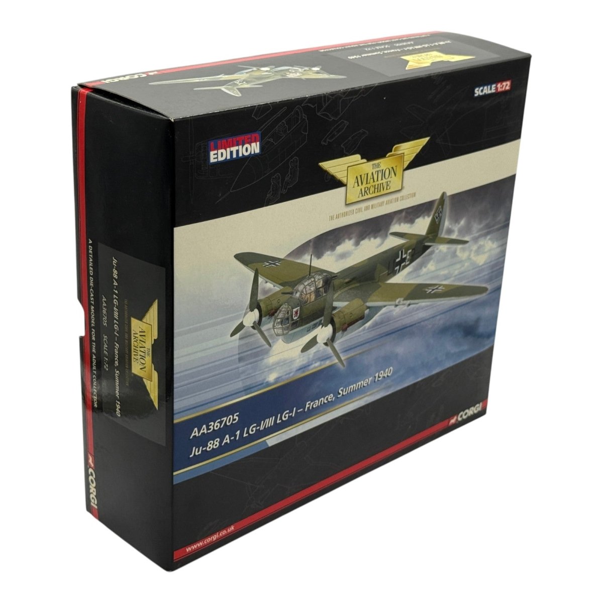 Corgi AA36705 1:72 Junkers Ju 88A-1 Luftwaffe LG I./III Adler Tag 1940 - Corgi