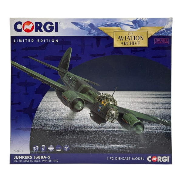 Corgi AA36712 1:72 Junkers Ju 88A-5 9K+ED Stab III./KG 51 1940 - Corgi
