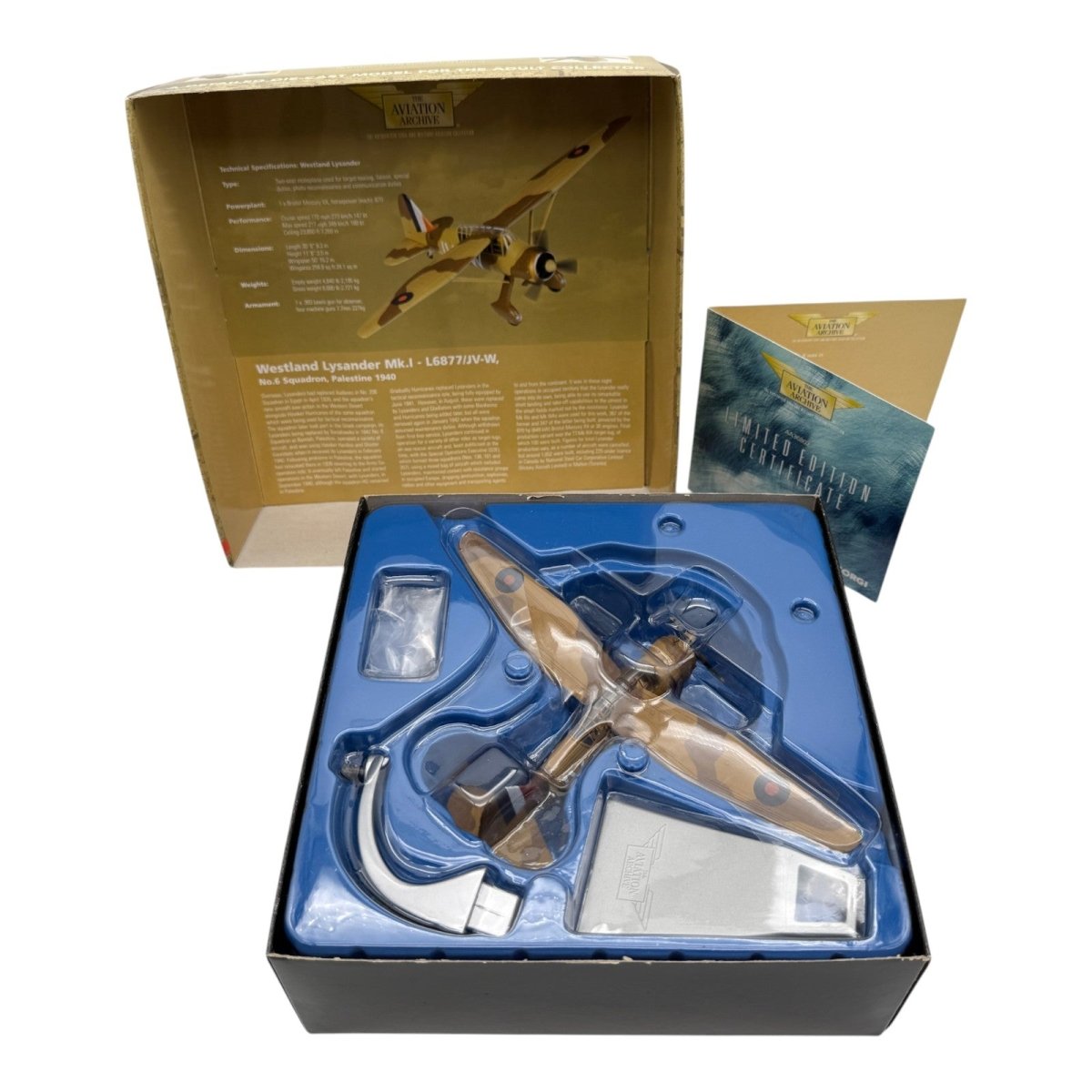 Corgi AA36802 1:72 Westland Lysander Mk I L6877 6 Sqn Palestine 1940 - Corgi