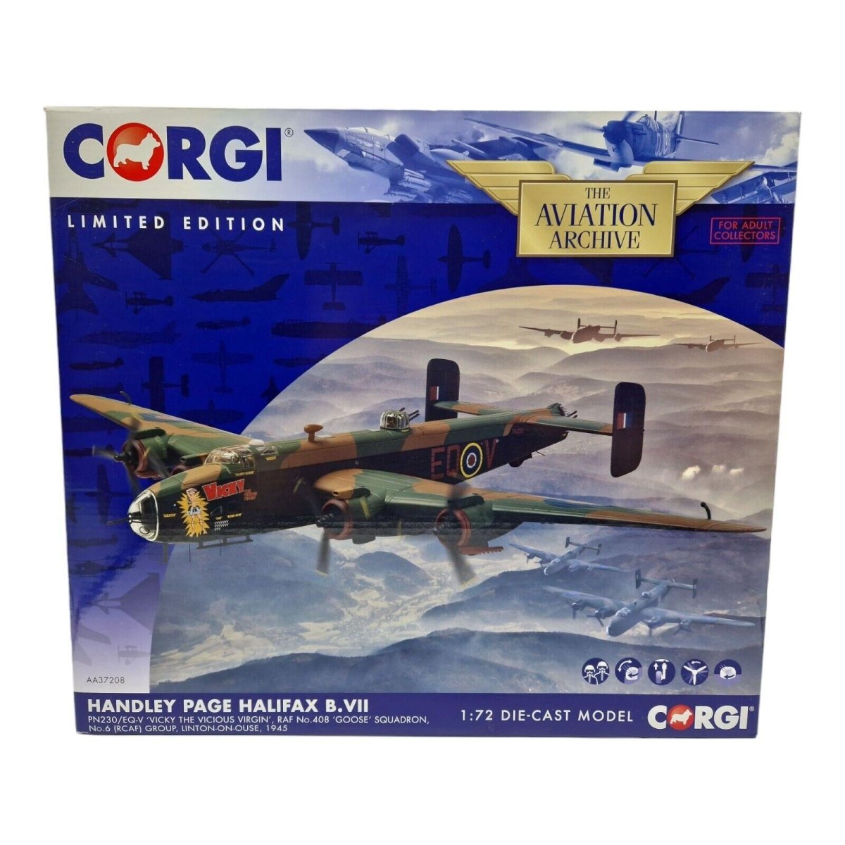 Corgi Aviation Archive 1:72 Handley Page Halifax B.VII Diecast AA37208 - Corgi