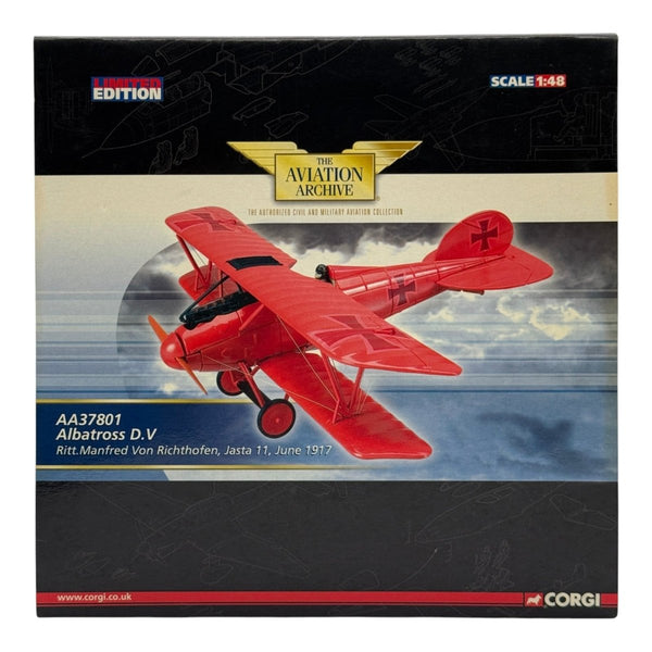 Corgi AA37801 1:48 Albatros D.V Red Baron Manfred von Richthofen Jasta 11 1917 - Corgi