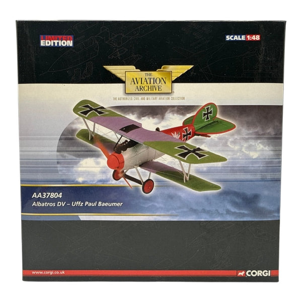 Corgi AA37804 1:48 Albatros D.V Paul Bäumer Jasta 5 Boistrancourt France January 1918 - Corgi