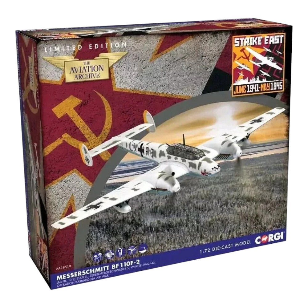 Corgi Aviation Archive 1:72 Messerschmitt Bf 110F - 2, LN+FR, 10(Z) Winter 1942/43 AA38510 - Corgi