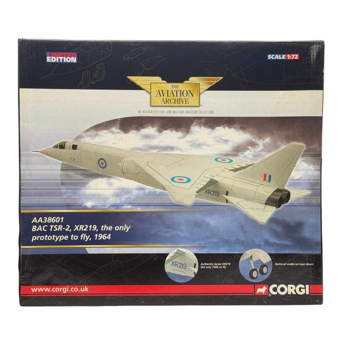 Corgi AA38601 1:72 BAC TSR.2 Prototype 1 XR219 A&AEE Boscombe Down 1964 - Corgi