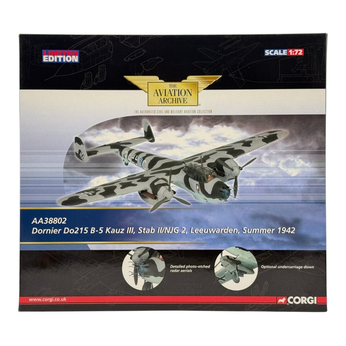 Corgi AA38802 1:72 Dornier Do 215B-5 R4+DC Helmut Lent NJG 2 Holland 1942 - Corgi