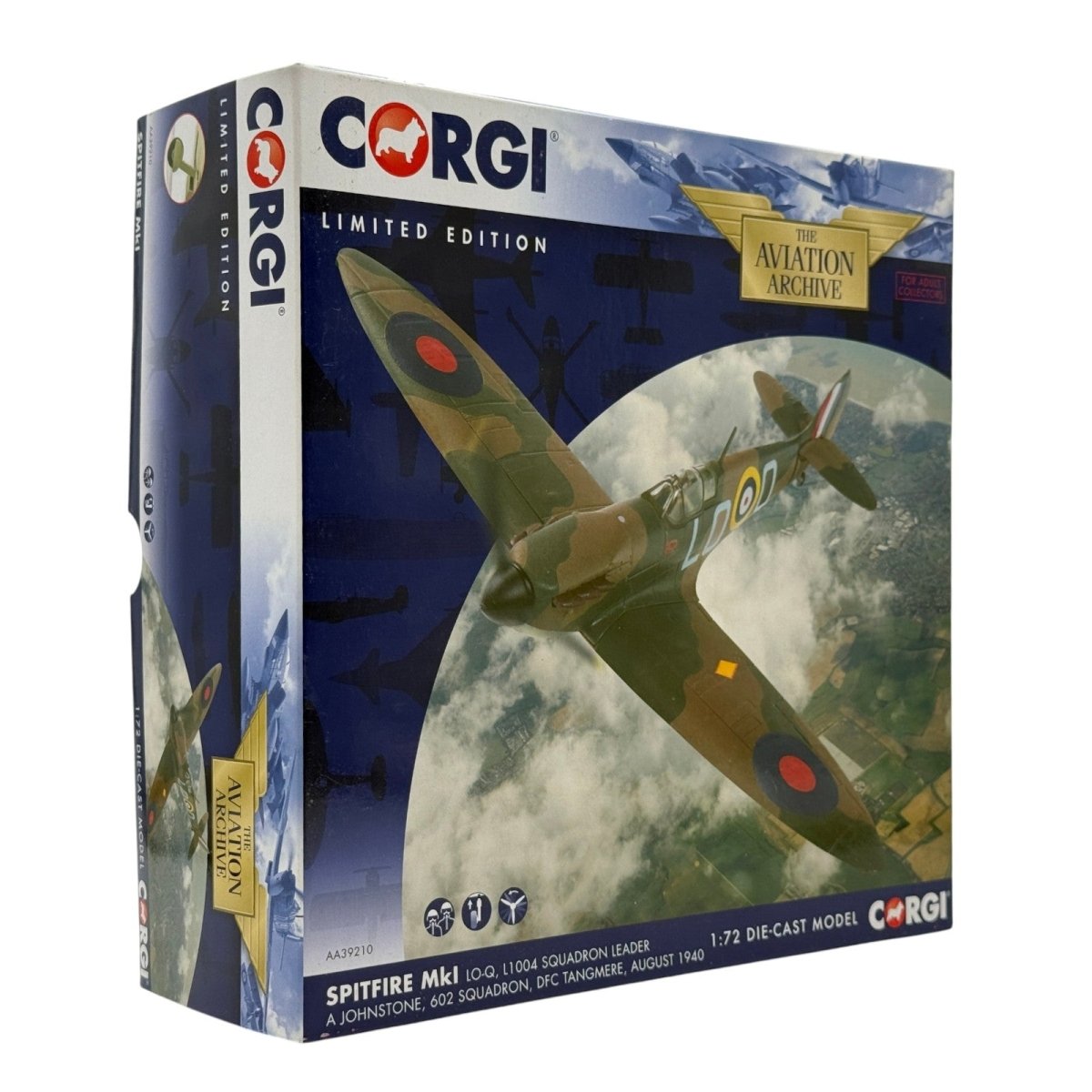 Corgi AA39210 1:72 Supermarine Spitfire Mk I RAF No.602 Sqn Sandy Johnstone - Corgi