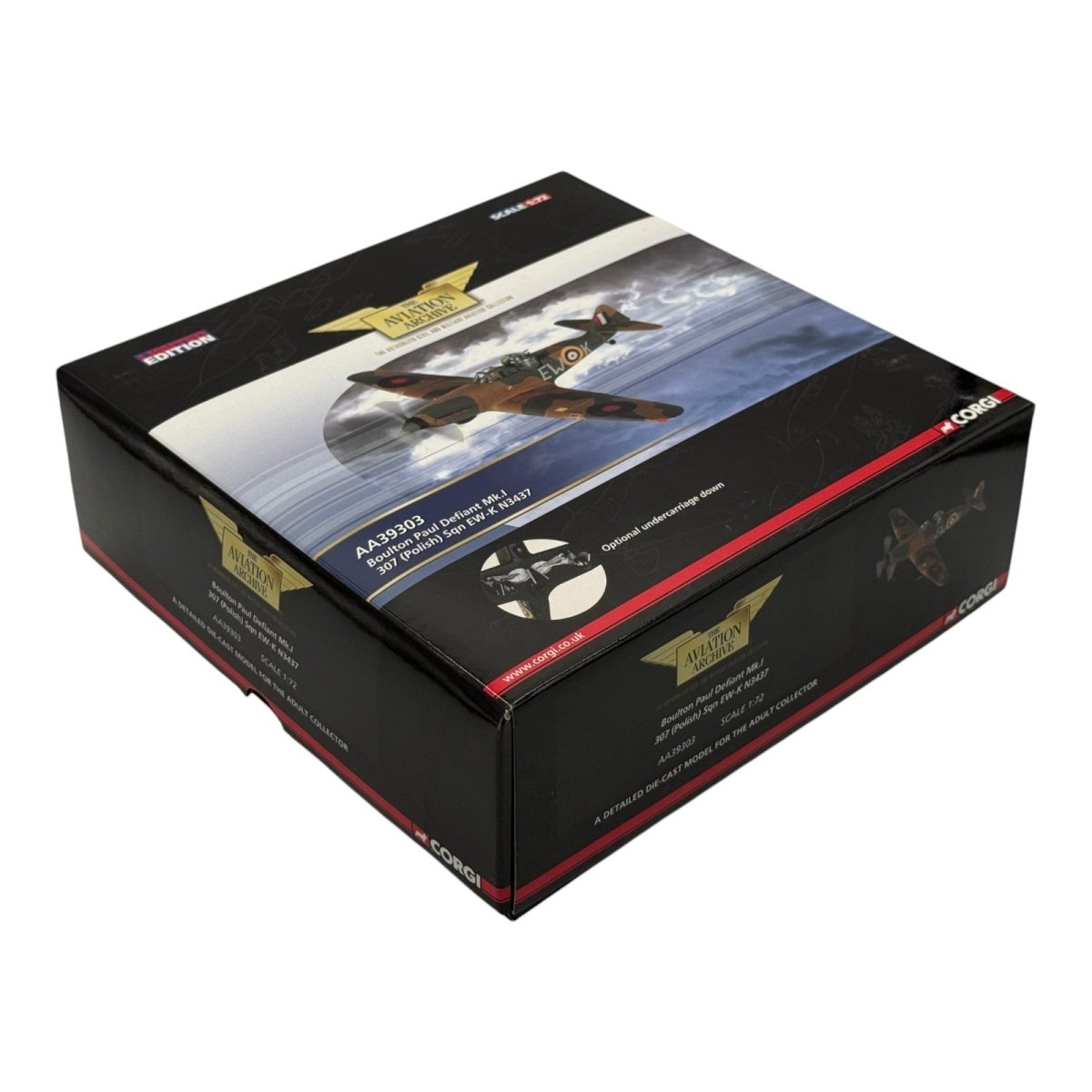 Corgi AA39303 1:72 Boulton Paul Defiant Mk I RAF No.307 Polish Sqn N3437 Kirton-in-Lindsey 1940 - Corgi
