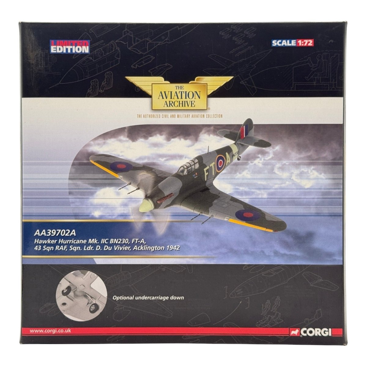 Corgi AA39702A 1:72 Hurricane Mk.IIC BN230 Daniel Du Vivier 43 Sqn 1942 - Corgi
