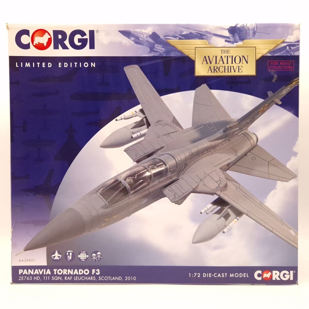 Corgi Aviation Archive 1:72 Panavia Tornado F3 111 Sqn RAF Leuchars, Scotland 2010 AA39801 - Corgi