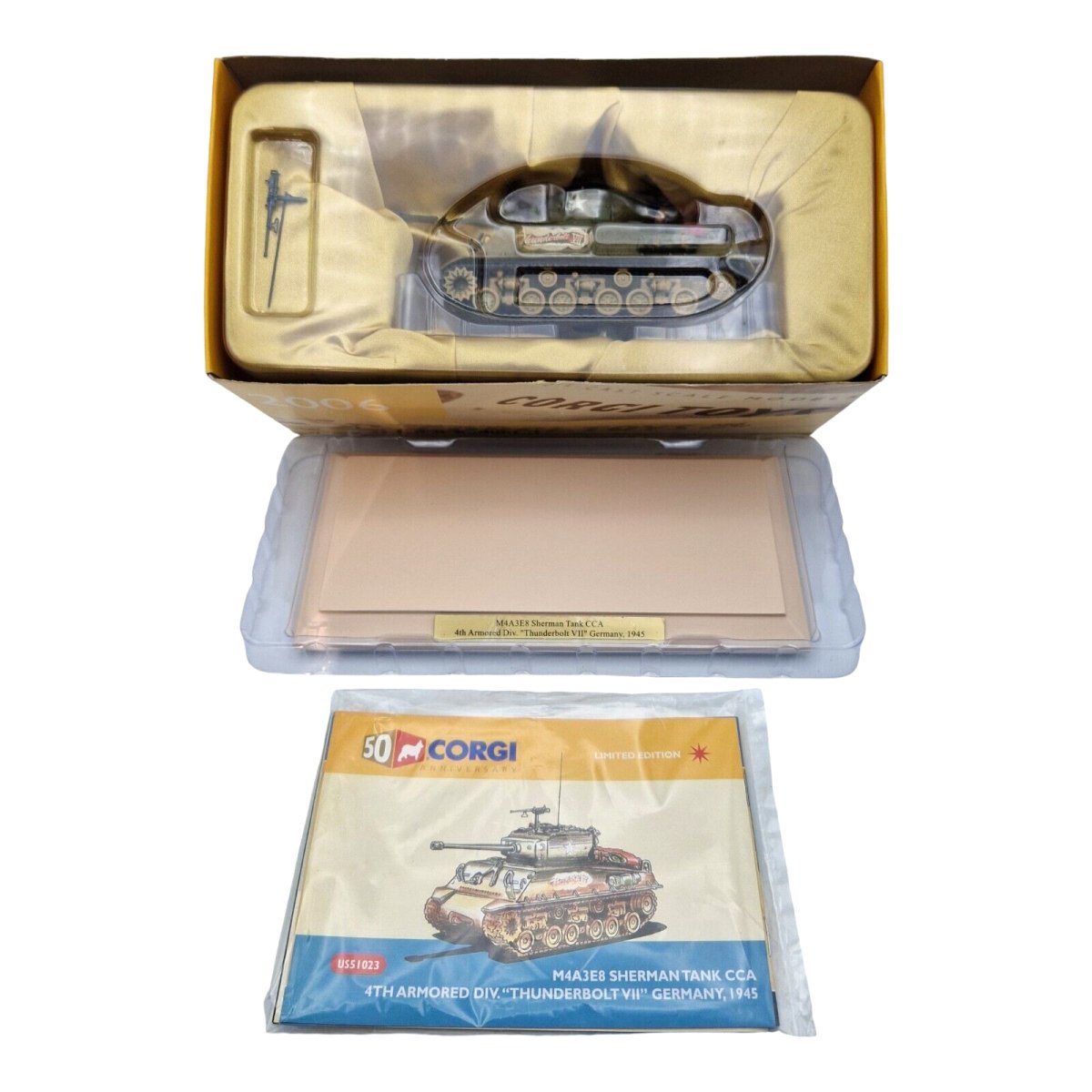 Corgi 1:50 M4A3E8 Sherman Tank "Thunderbolt VII" Anniversary 50 Years US51023 - Corgi