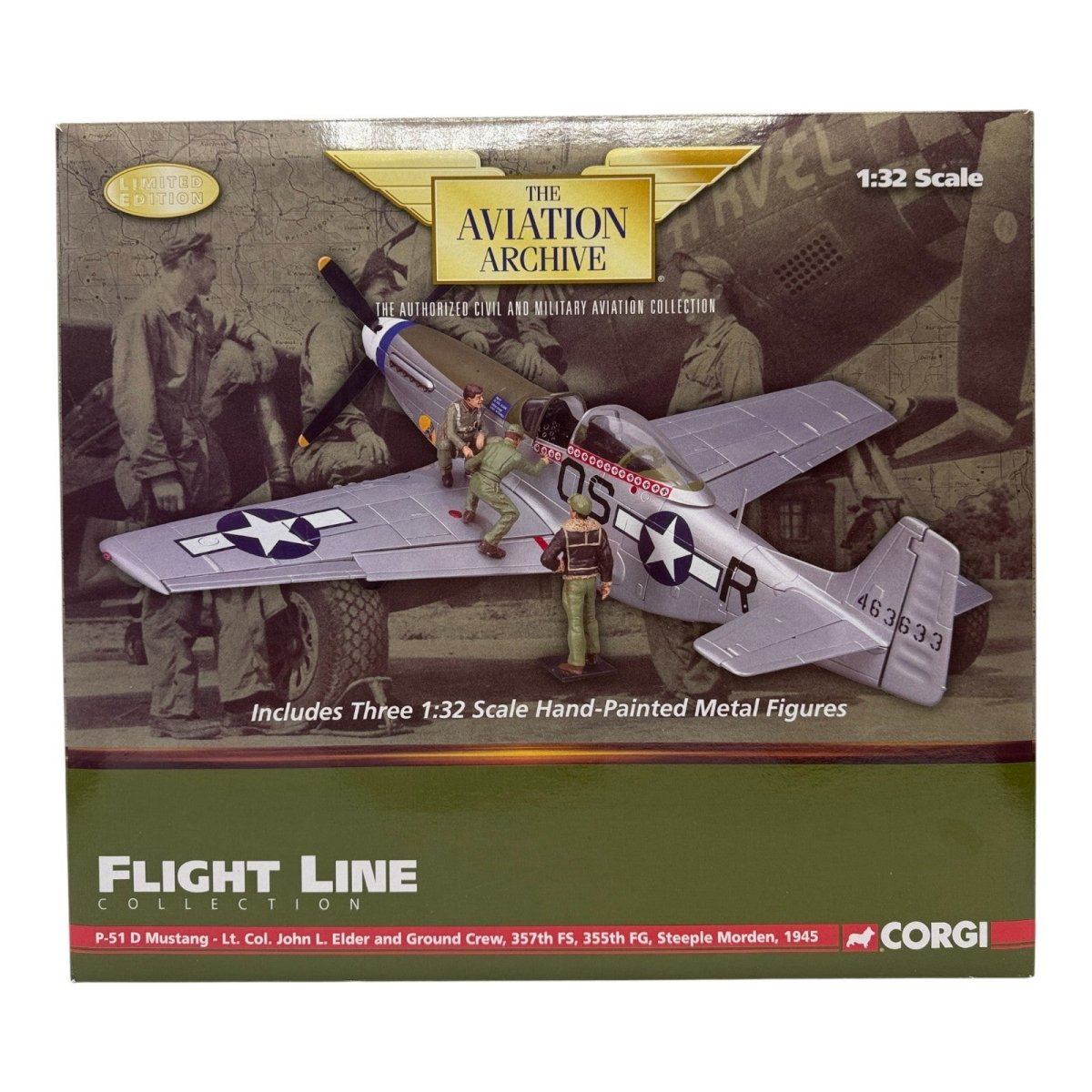 Corgi Aviation 1:32 US34407 P - 51D Mustang, Lt. John L. Elder & Ground Crew - Corgi
