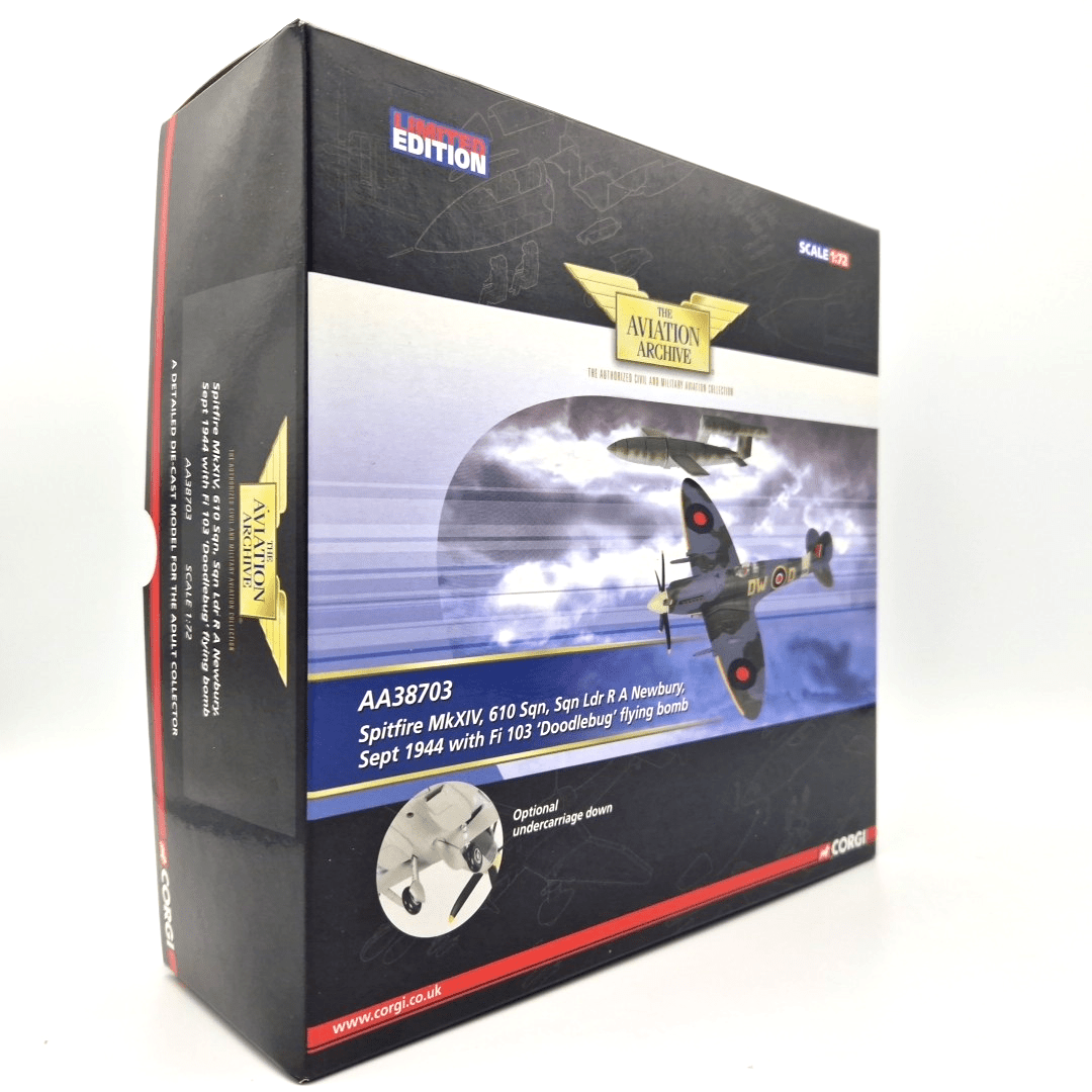 Corgi Aviation Archive 1:72 Spitfire MkXIV, 610 Sqn, with 'Doodlebug' Model AA38703 - Corgi