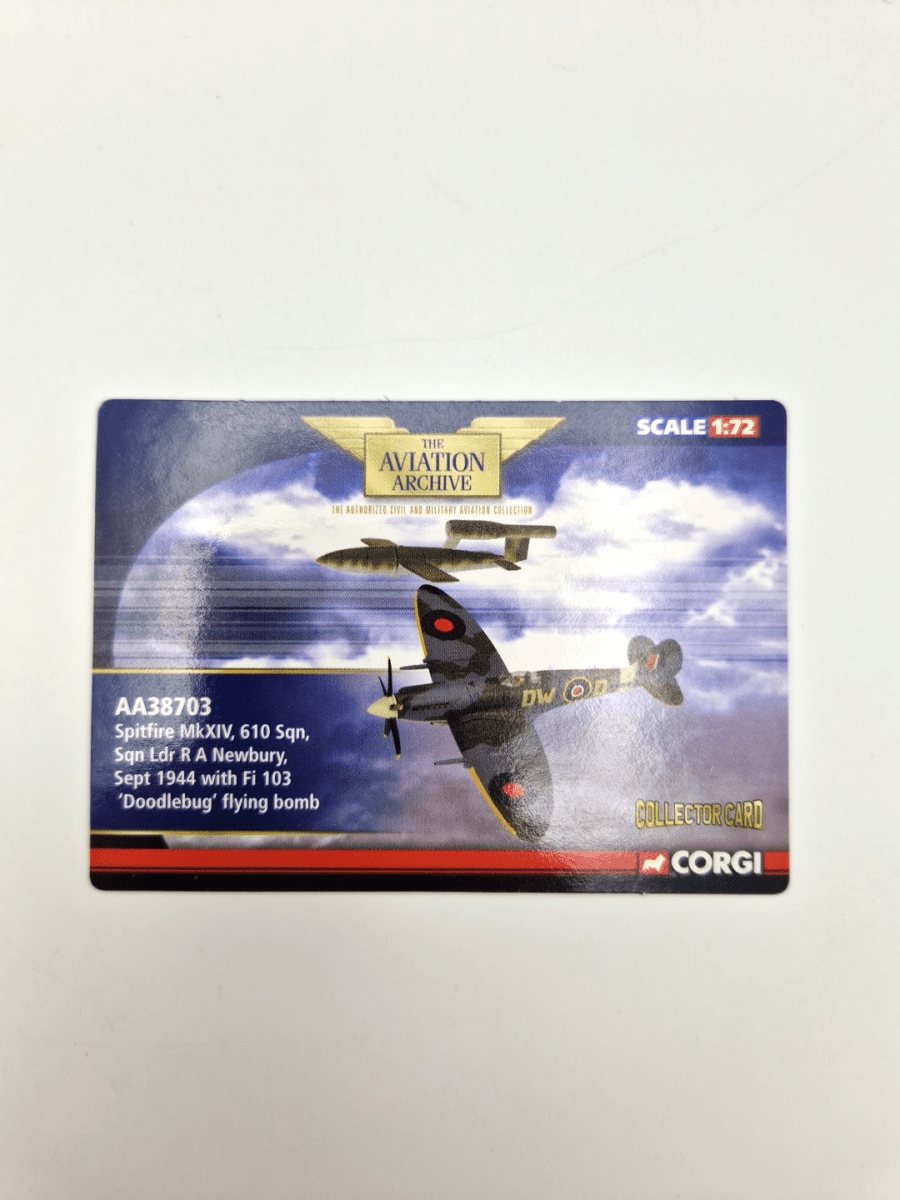 Corgi Aviation Archive 1:72 Spitfire MkXIV, 610 Sqn, with 'Doodlebug' Model AA38703 - Corgi