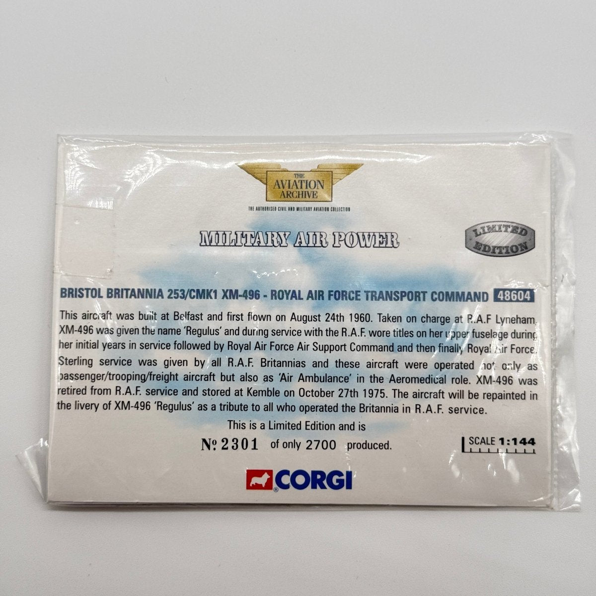 Corgi Aviation 48604 1:144 Bristol Britannia XM496 RAF TC - Corgi