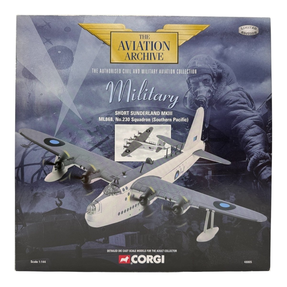 Corgi Aviation 48805 1:144 Short Sunderland MK3 Southern Pacific ML868, 230 Sqn - Corgi