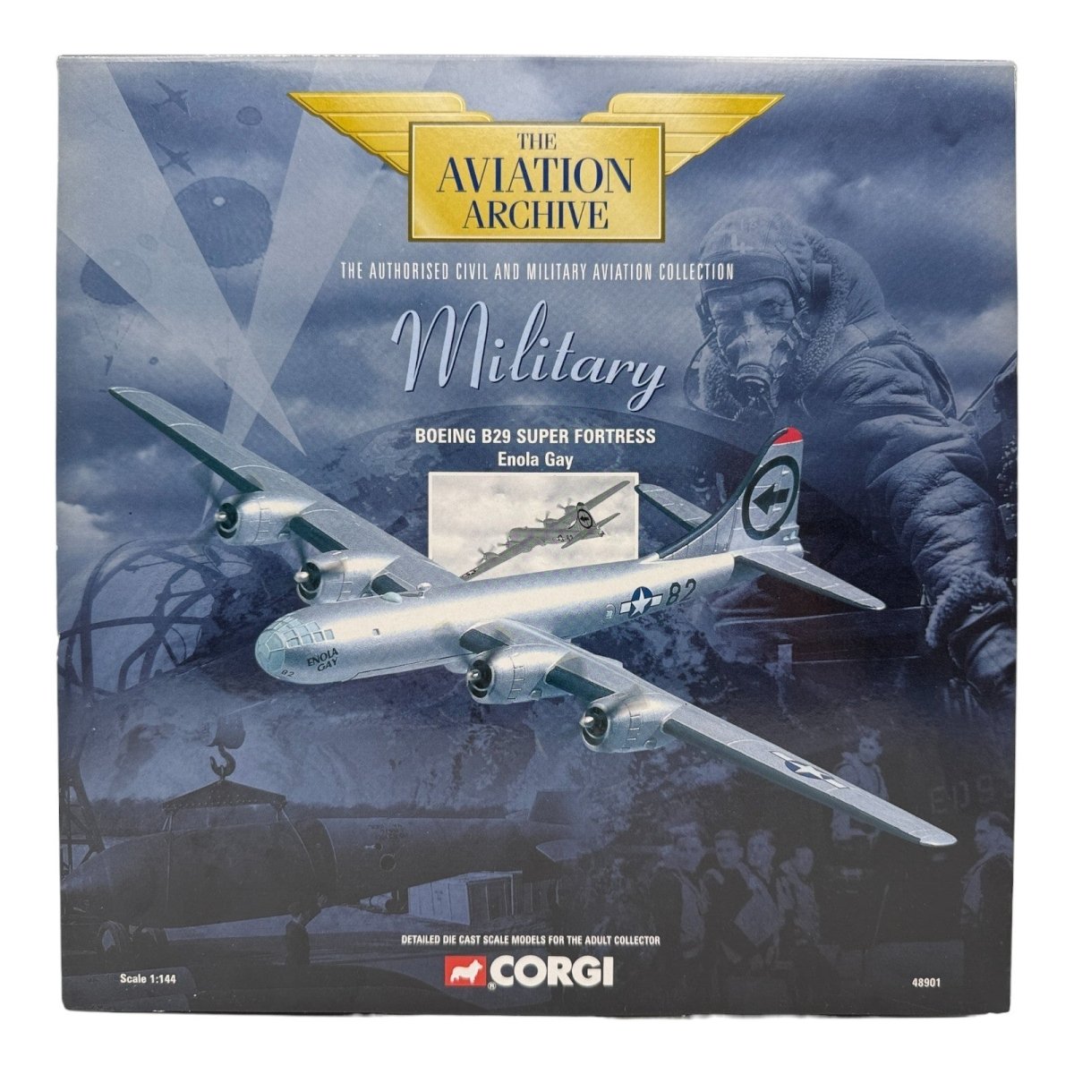 Corgi Aviation 48901 1:144 Boeing B29 Super Fortress, Enola Gay Diecast Model - Corgi