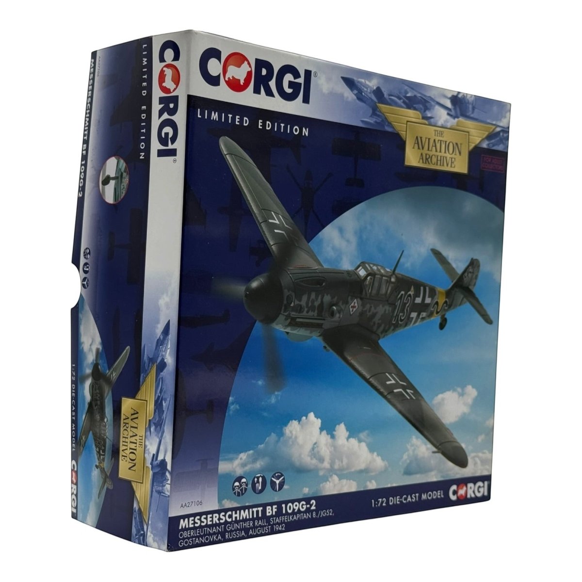 Corgi Aviation AA27106 1:72 Messerschmitt Bf 109G - 2 Gunther Rall 8./JG 52 - Corgi