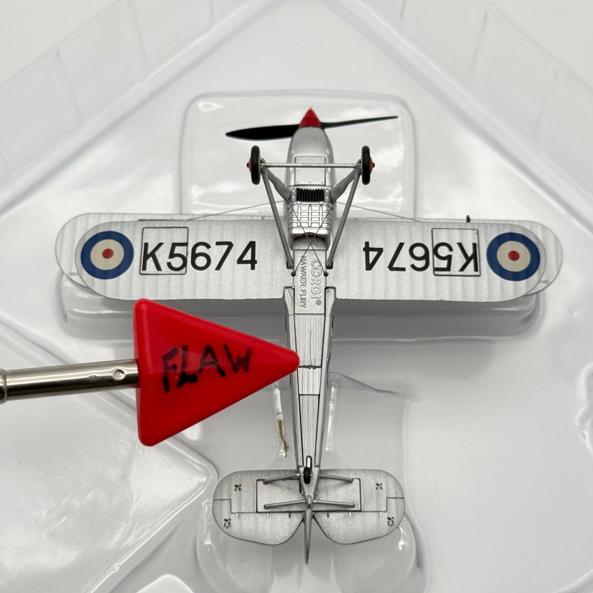 Corgi Aviation AA27301 1:72 Hawker Fury Mk I Historic Aircraft K5674 - Corgi