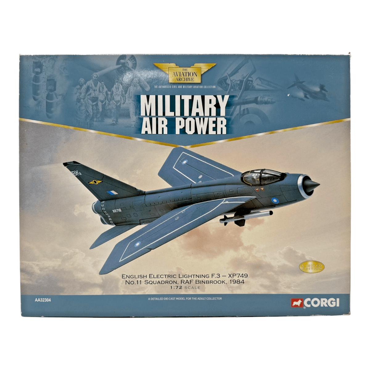 Corgi Aviation AA32304 1:72 English Electric Lightning F.3 XP749, 11 Sqn 1984 - Corgi