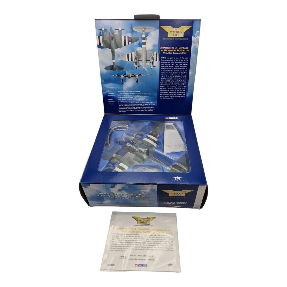 Corgi Aviation Archive 1:72 De Havilland Mosquito Fb Vi 464 Sqn RAAF AA32802 - Corgi