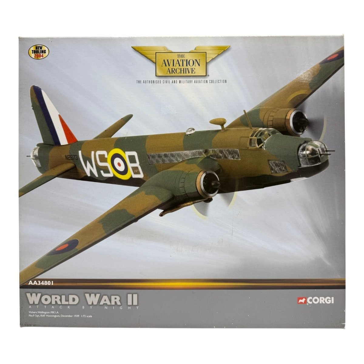 Corgi Aviation AA34801 1:72 Vickers Wellington Mk I RAF No.9 Sqn - Corgi