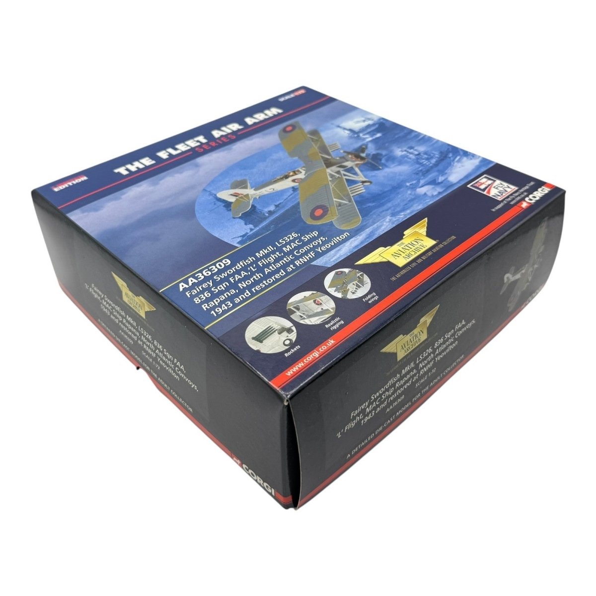 Corgi Aviation AA36309 1:72 Fairey Swordfish MkII, 836 Sqn FAA, "L" Flight - Corgi