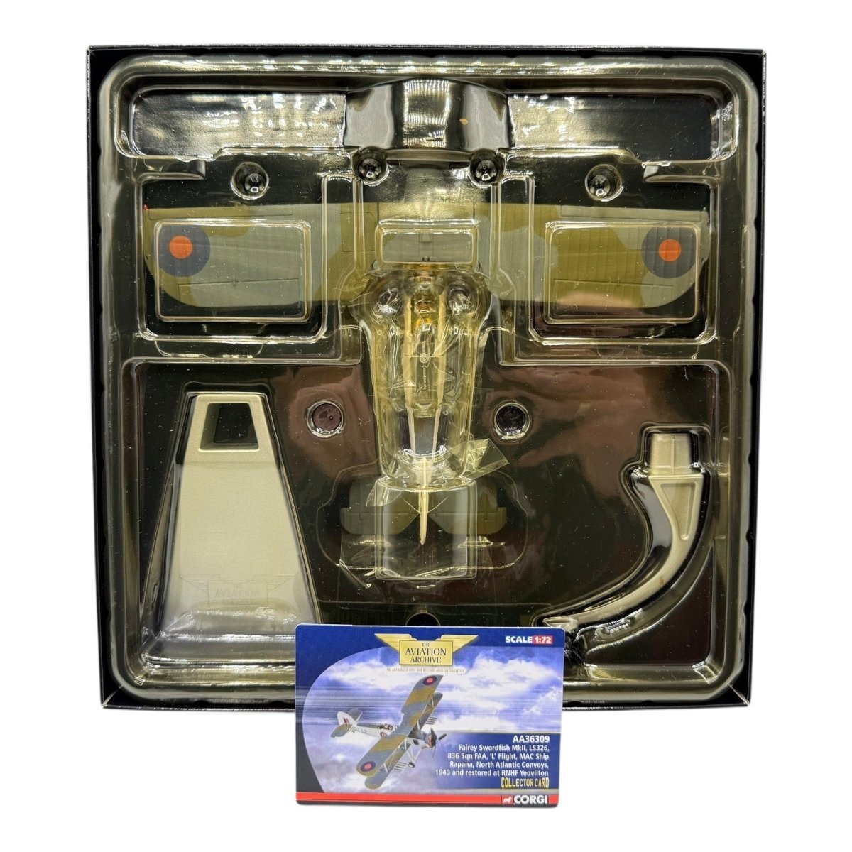 Corgi Aviation AA36309 1:72 Fairey Swordfish MkII, 836 Sqn FAA, "L" Flight - Corgi