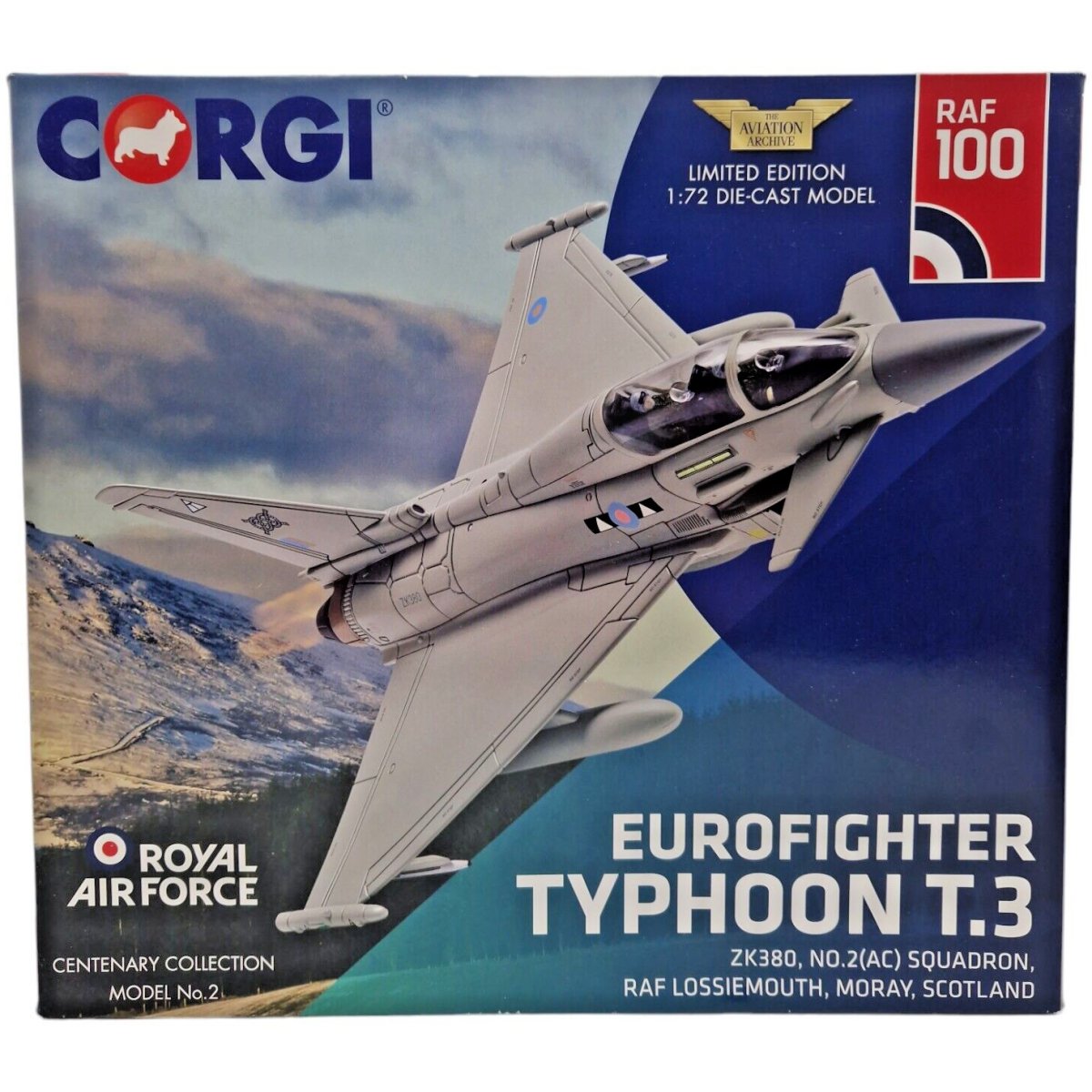 Corgi Aviation Archive 1:72 Eurofighter Typhoon T3 2 Sqn Raf Lossiemouth AA36409 - Corgi
