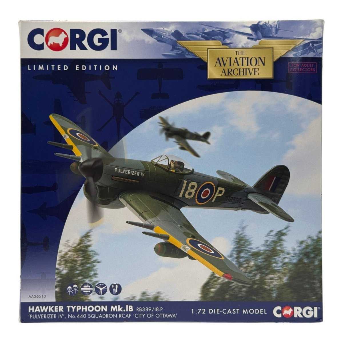 Corgi Aviation AA36510 1:72 Hawker Typhoon Mk I RAF 245 Sqn - Corgi