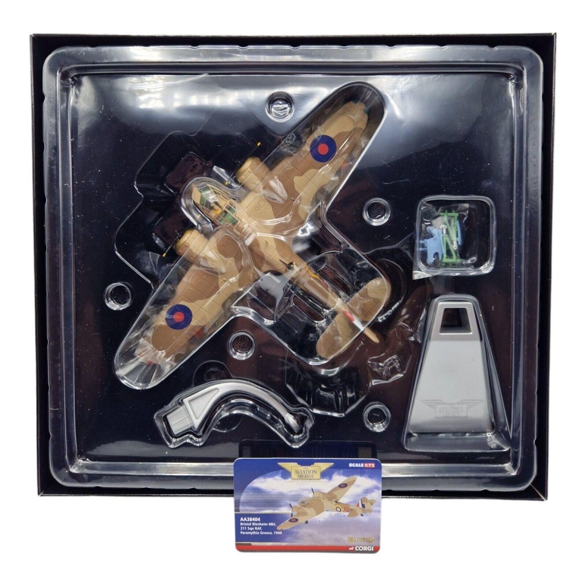 Corgi Aviation Archive 1:72 Bristol Blenheim MkI, 211 Sqn RAF Paramythia Greece 1940 AA38404 - Corgi