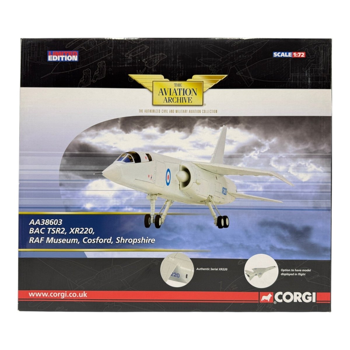 Corgi Aviation AA38603 1:72 BAC TSR - 2 XR220 RAF Museum Cosford - Corgi