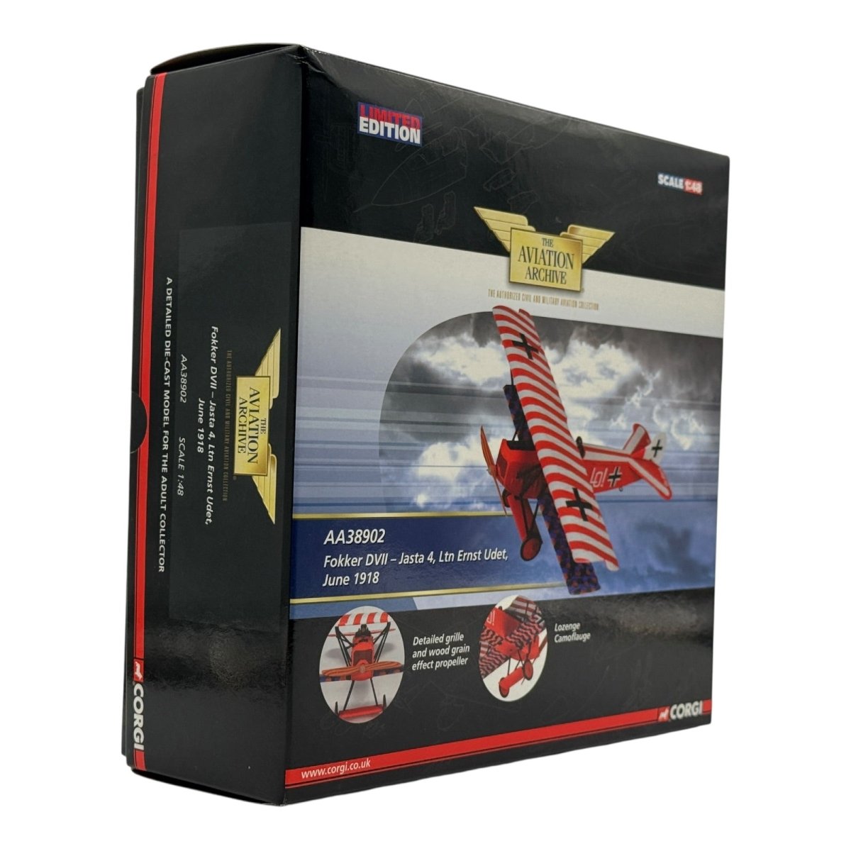 Corgi Aviation AA38902 1:48 Fokker D.VII Ernst Udet Jasta 4 Luftstreitkrafte 1918 - Corgi