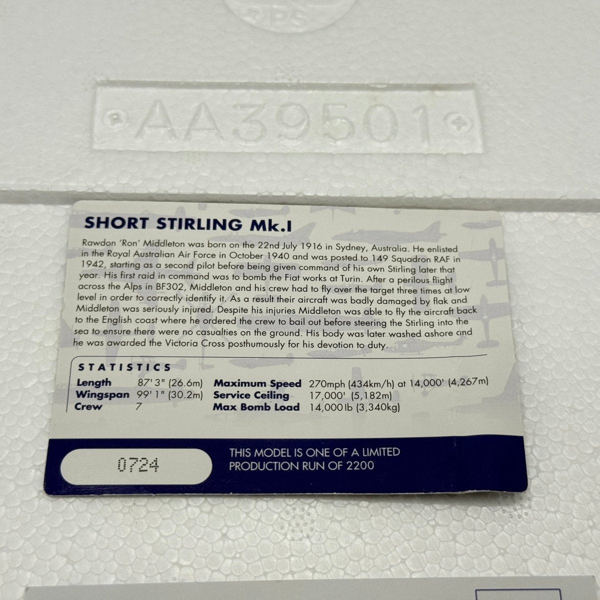Corgi Aviation AA39502 1:72 Short Stirling B.Mk I RAF No.149 Sqn BF372 - Corgi