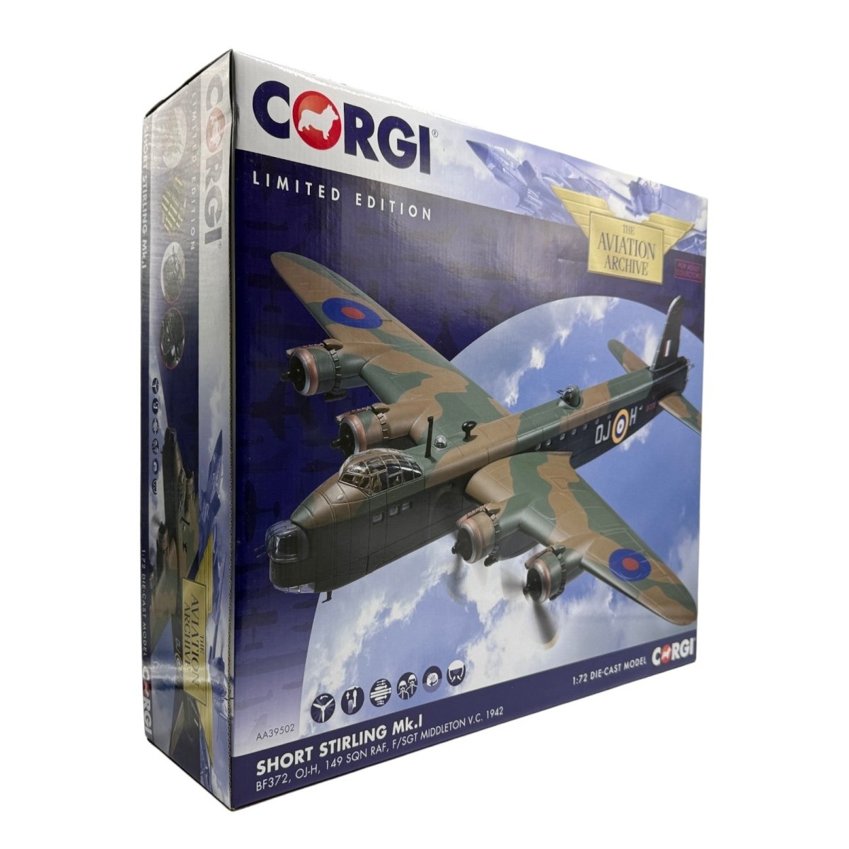 Corgi Aviation AA39502 1:72 Short Stirling B.Mk I RAF No.149 Sqn BF372 - Corgi