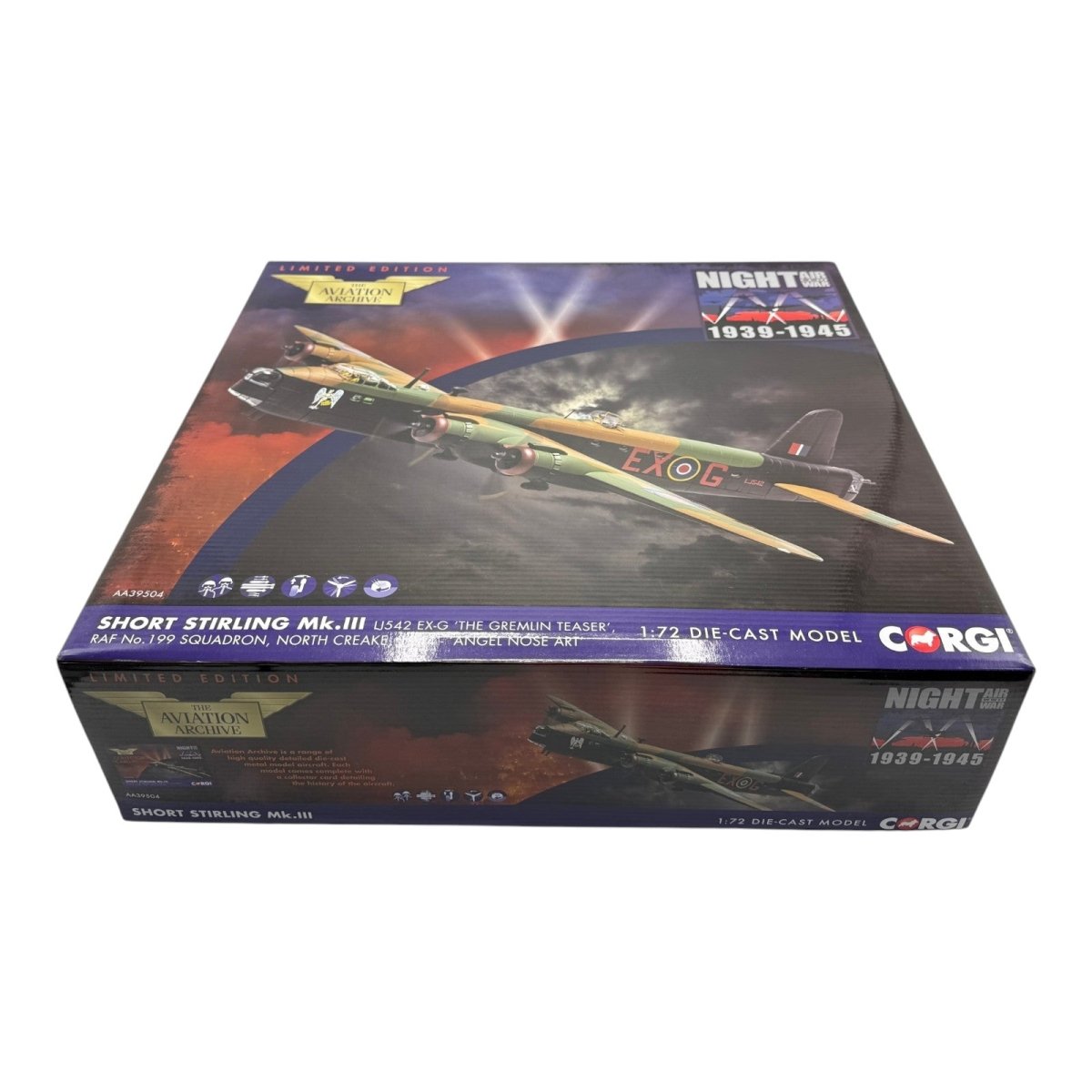 Corgi Aviation AA39504 1:72 Short Stirling B.Mk III No.199 Sqn Gremlin Teaser - Corgi