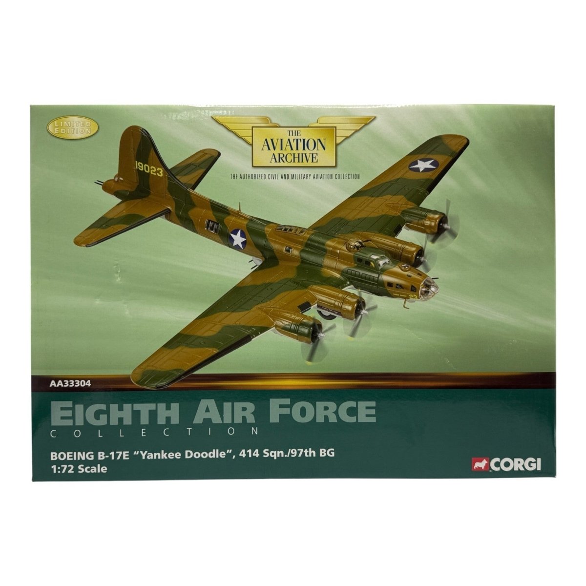Corgi Aviation Archive 1:72 AA33304 B - 17E "Yankee Doodle" 414 Squadron Diecast - Corgi