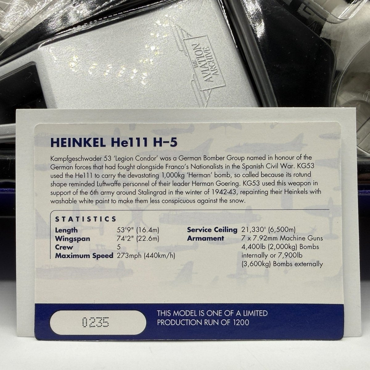 Corgi Aviation Archive 1:72 AA33713 Heinkel He111 H - 5 Legion Condor 1942 - 43 - Corgi