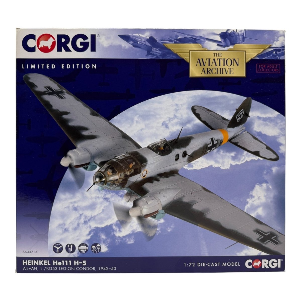 Corgi Aviation Archive 1:72 AA33713 Heinkel He111 H - 5 Legion Condor 1942 - 43 - Corgi