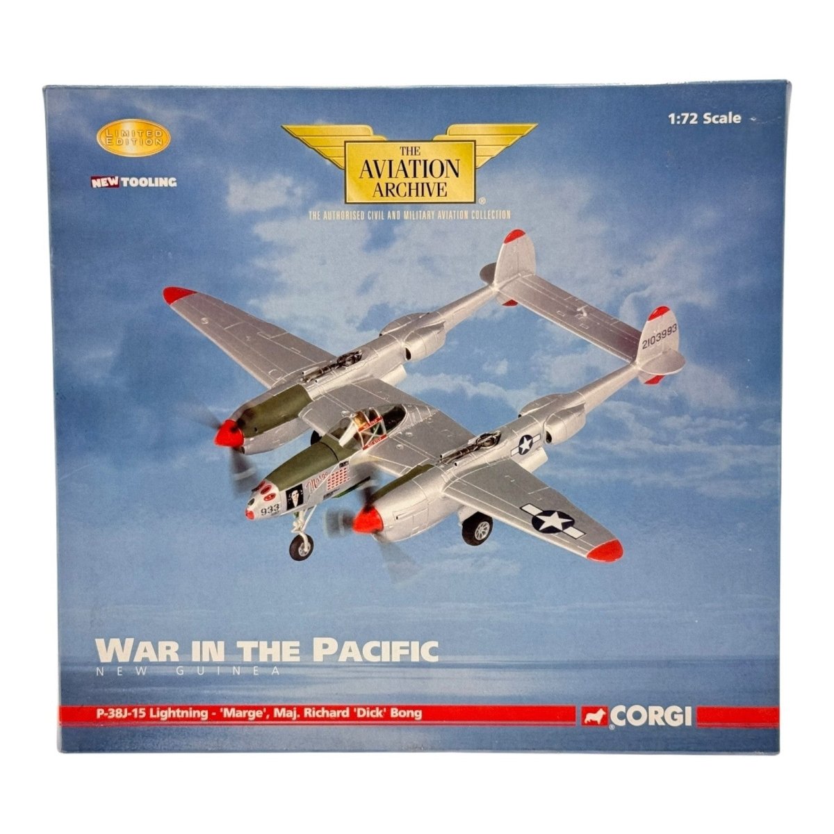 Corgi Aviation Archive 1:72 AA36601 P - 38J Lightning Richard Bong 49th FG 9th FS - Corgi