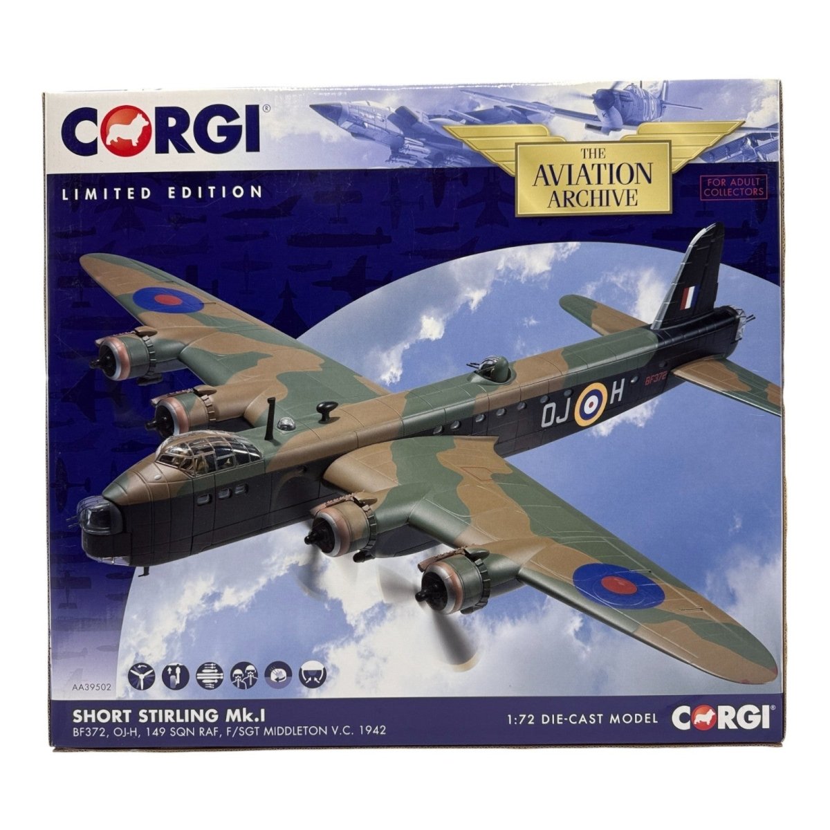 Corgi Aviation Archive 1:72 AA39502 Short Stirling MKI, F/Sgt Middleton - Corgi