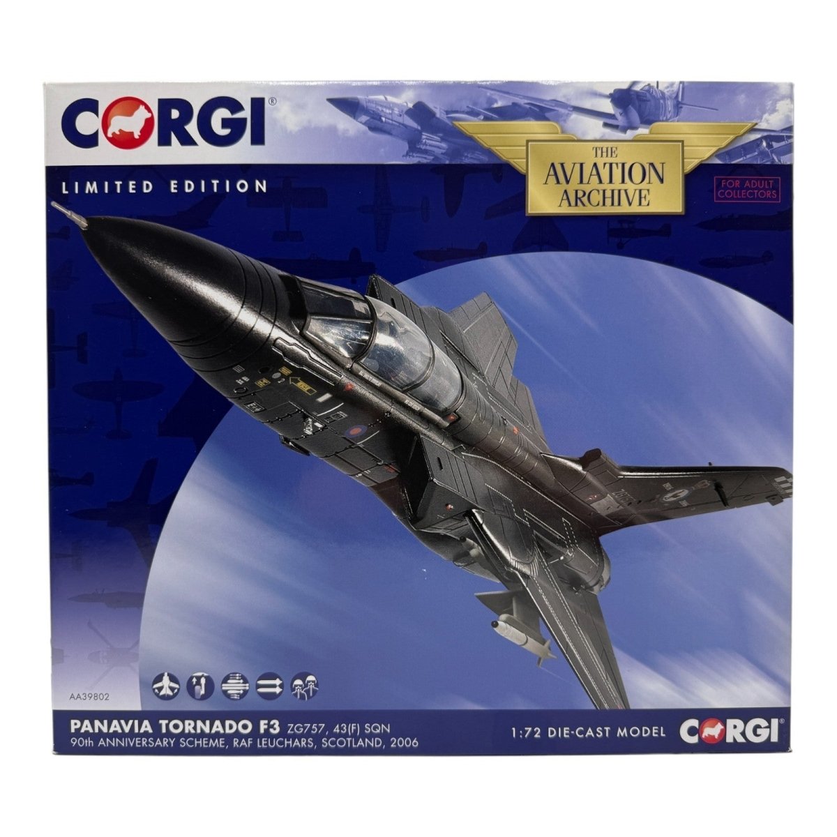 Corgi Aviation Archive 1:72 AA39802 Tornado F3 90th Anniversary Scheme - Corgi