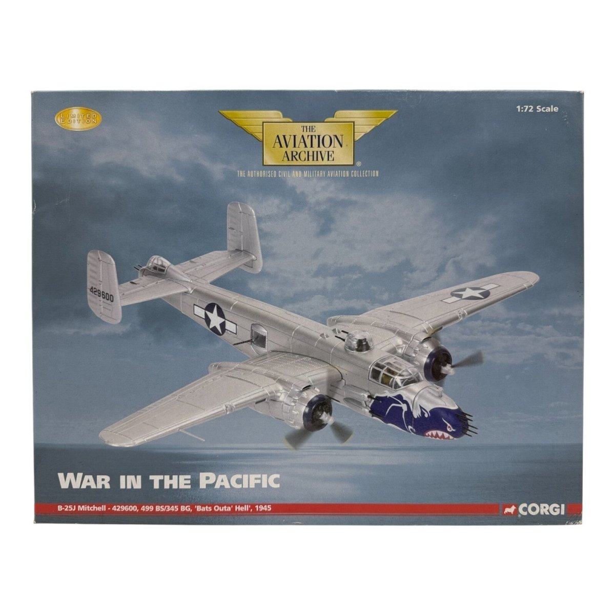 Corgi Aviation Archive 1:72 B - 25J Mitchell ' Bats Outta Hell' Diecast AA35303 - Corgi